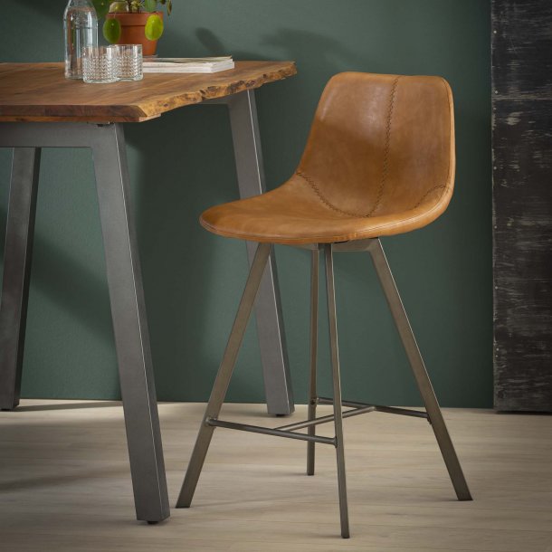 Barney- 4 Barstole i metal og brunt lder
