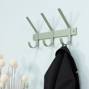 Gancho - Kroklist med tre krokar i dammgrn metall
