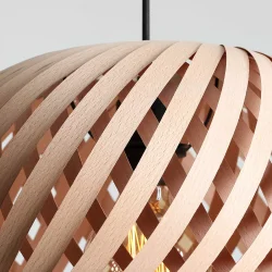 Nightfall - Pendel i flettet bgetr, diameter 38 cm.