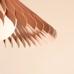 Nightfall - Pendel i bgetr og hvidt glas, diameter 58 cm.