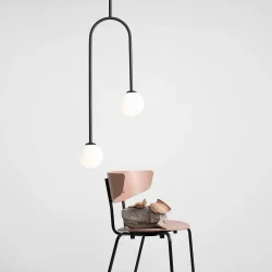 Novus - Loftlampe i sort metal og glas