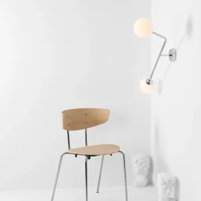 Limelight - Vglampe i forkromet metal og hvidt glas, hjde 99 cm