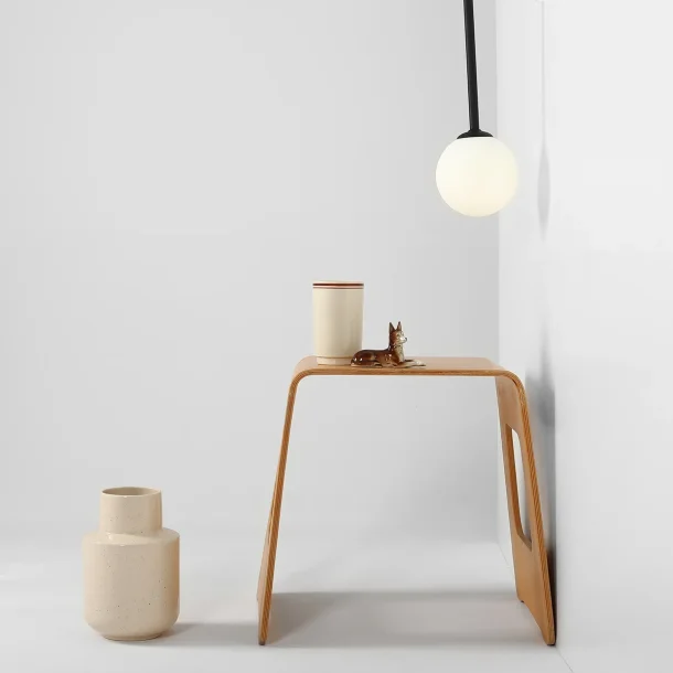 Limelight - Vglampe i sort metal og hvidt glas, hjde 99 cm