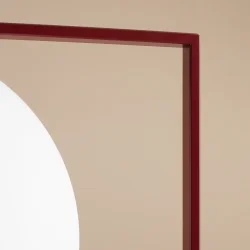 Moma - Loftlampe i vinrd metal og hvidt glas