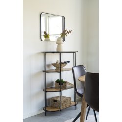 Shadows - Spejl i sort ramme, 50 x 70 cm.