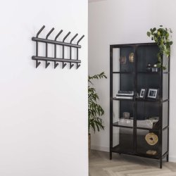 Tubs - Knagerkke i mat gr stl, otte knager og bredde 90 cm