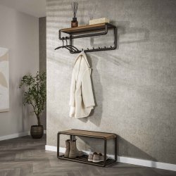 Lunox � Bronsf�rgad hatt- och kl�dh�ngare i metall