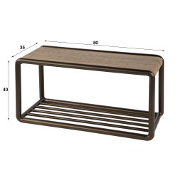 Lunox � Skob�nk i bronsf�rgad metall