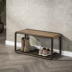 Lunox � Skob�nk i bronsf�rgad metall