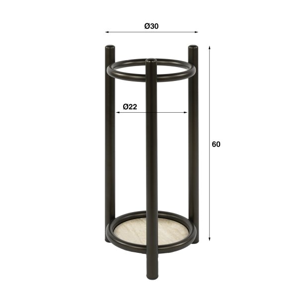 Iluvia - Bronsf�rgad paraplyst�llning i metall med tre ben