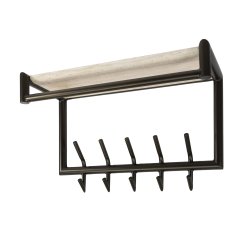 Nanook - Hattehylde med 2 x 5 knager i bronzefarvet metal