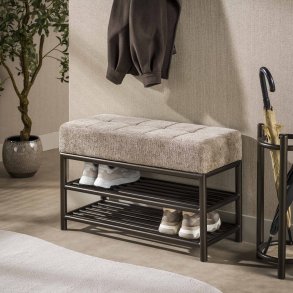 Nanook � Skob�nk i bronsf�rgad metall med sittdyna