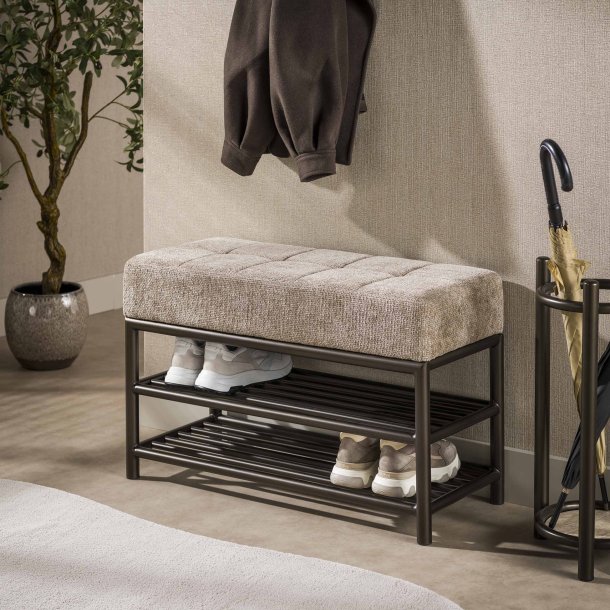 Nanook � Skob�nk i bronsf�rgad metall med sittdyna