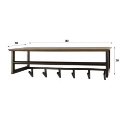 Drift - Hatthylla i bronsf�rgad metall