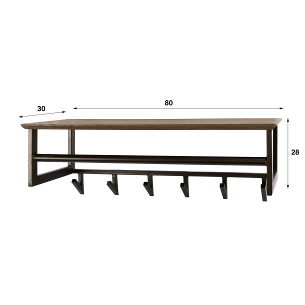 Drift - Hatthylla i bronsf�rgad metall