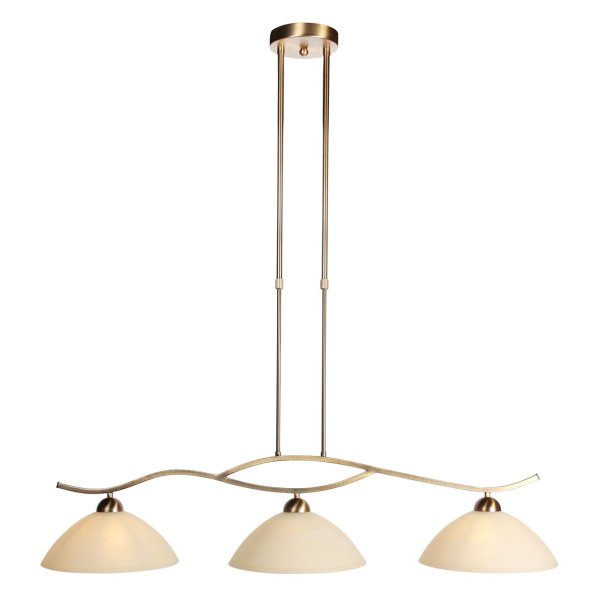 Kosmos- Loftlampe i bronze finish, tre sk�rme i glas