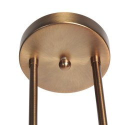 Kosmos- Loftlampe i bronze finish, tre sk�rme i glas