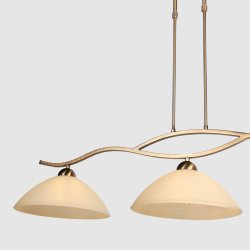 Kosmos- Loftlampe i bronze finish, tre sk�rme i glas