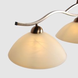 Kosmos- Loftlampe i bronze finish, tre sk�rme i glas