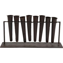  Robby - Vaser, to stk. med otte sm metal vaser p stativ