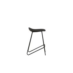 Otis- 2 Barstole i sort kunstlder og metal