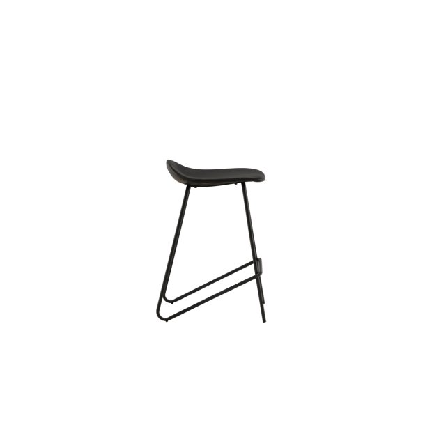 Otis- 2 Barstole i sort kunstlder og metal