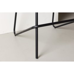 Otis- 2 Barstole i sort kunstlder og metal