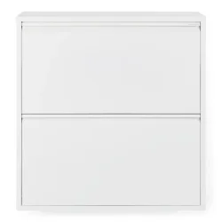 Zapato - Skoskab med 2 dobbelt rum - hvidt metal