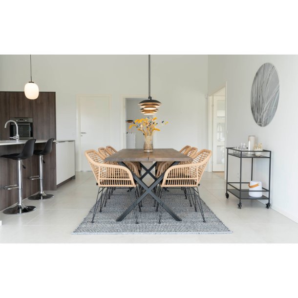 Buffon - 2 Havestole i lys flet 