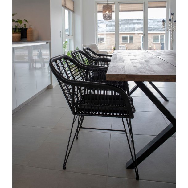 Buffon - 2 Havestole i sort flet