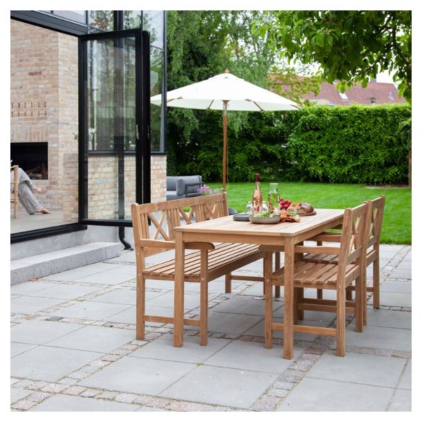 Croix - Havebnk i teaktr, bredde 150 cm.