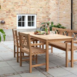 Croix - Havebnk i teaktr, bredde 150 cm.