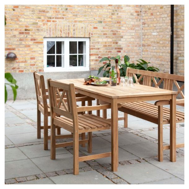 Croix - Havebnk i teaktr, bredde 150 cm.