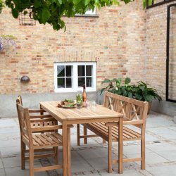 Croix - Havebnk i teaktr, bredde 150 cm.