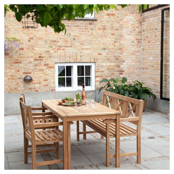 Croix - Havebnk i teaktr, bredde 150 cm.