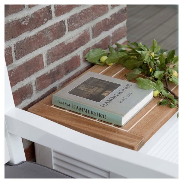 Croix - Havebnk i hvid hjglans mahogni, bredde 120 cm.