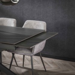 Sleek - Spisebord med keramisk topplade og udtrksplader, lngde 160-240 cm.