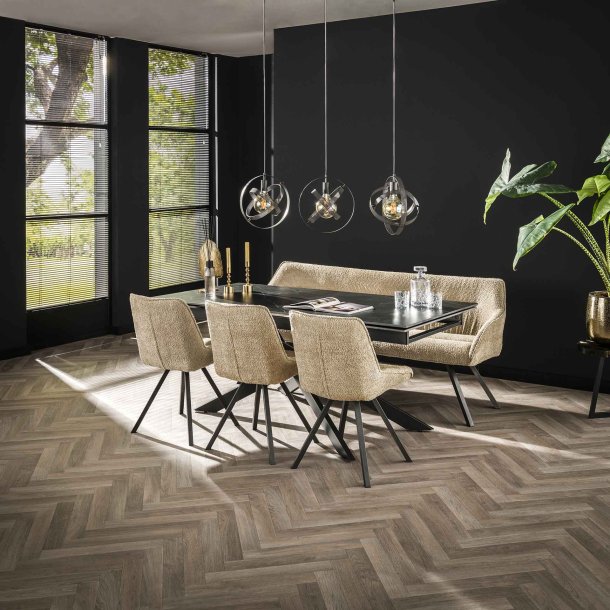 Sleek - Spisebord med keramisk topplade og udtrksplader, lngde 180-260 cm.