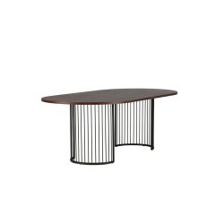 Iron - Spisebord i valndde finer og stel i metal