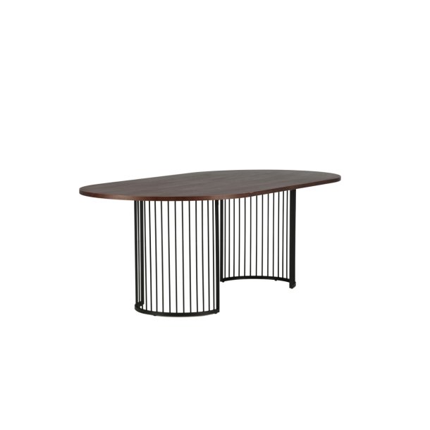 Iron - Spisebord i valndde finer og stel i metal