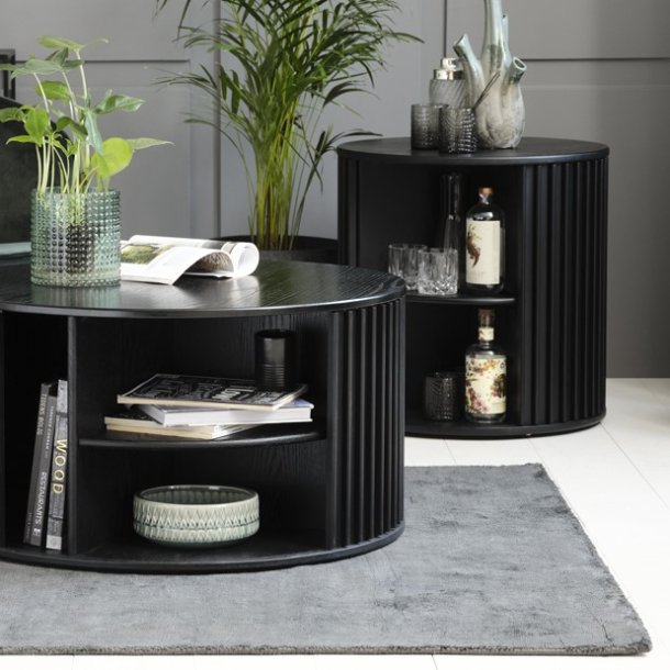 Cartago - Sidobord - bar i svart ek