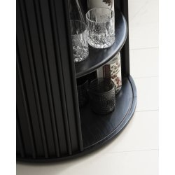 Cartago - Sidobord - bar i svart ek