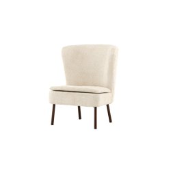 Ben- Lnestol med hj ryg i beige boucle stof