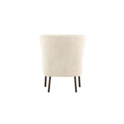 Ben- Lnestol med hj ryg i beige boucle stof