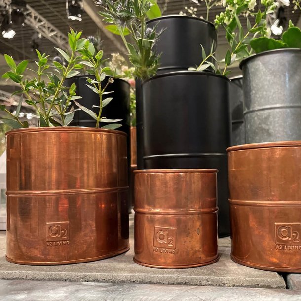 Maceta - Urtepotte i kobber, tre potter