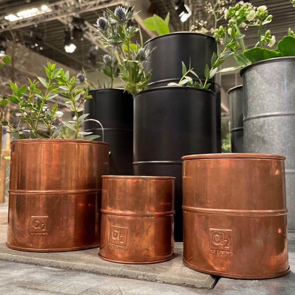 Maceta - Urtepotte i kobber, tre potter