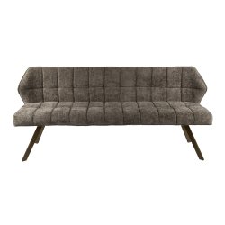 Clapton - B�nk i brun Hoven stof, l�ngde 180 cm.