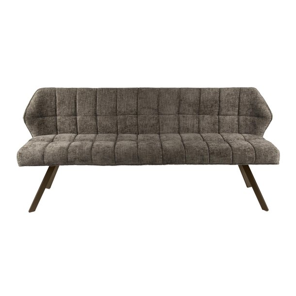 Clapton - B�nk i brun Hoven stof, l�ngde 180 cm.