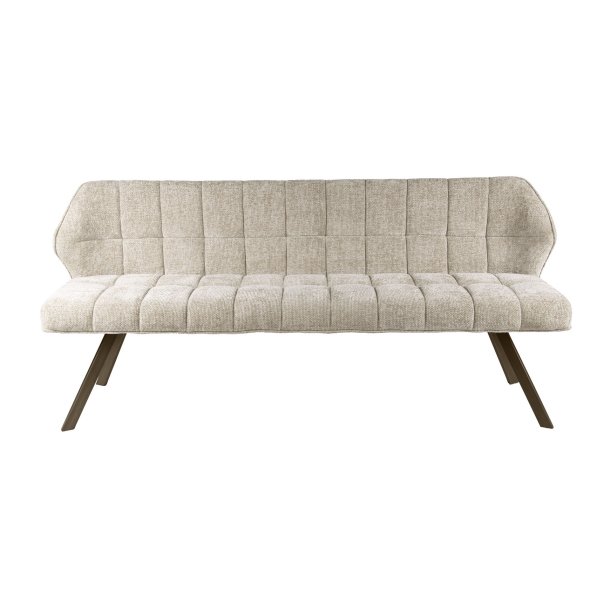 Clapton - B�nk i lys sandfarvet Hoven stof, l�ngde 180 cm.