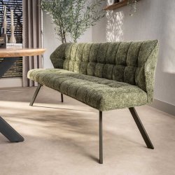 Clapton - B�nk i gr�n Hoven stof, l�ngde 180 cm.